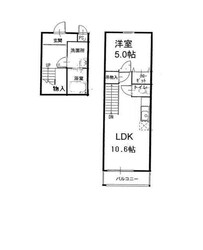 平林駅 徒歩10分 2階の物件間取画像